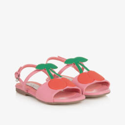 Stella McCartney Kids-Girls Pink Cherry Blossom Sandals | Childrensalon Outlet