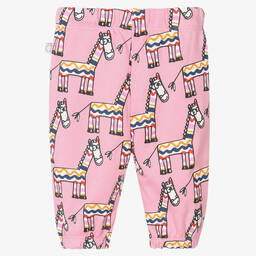 Stella McCartney Kids-Girls Pink Cotton Joggers | Childrensalon Outlet