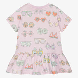 Stella McCartney Kids-Girls Pink Cotton Sunglasses Dress | Childrensalon Outlet