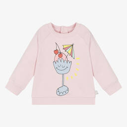 Stella McCartney Kids-Girls Pink Cotton Sweatshirt | Childrensalon Outlet