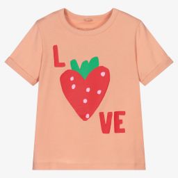 Stella McCartney Kids-Girls Pink Cotton T-Shirt | Childrensalon Outlet