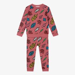 Stella McCartney Kids-Girls Pink Cotton Tracksuit  | Childrensalon Outlet