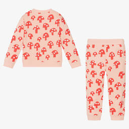 Stella McCartney Kids-Girls Pink Cotton Tracksuit | Childrensalon Outlet