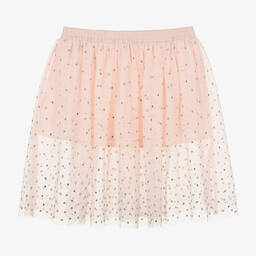 Stella McCartney Kids-Розовая юбка из тюля со стразами | Childrensalon Outlet