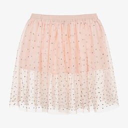 Stella McCartney Kids-Розовая юбка из тюля со стразами | Childrensalon Outlet