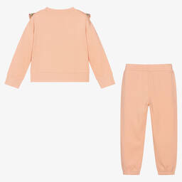 Stella McCartney Kids-Розовый спортивный костюм с вышитыми желудями | Childrensalon Outlet