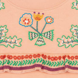 Stella McCartney Kids-Розовый спортивный костюм с вышитыми желудями | Childrensalon Outlet