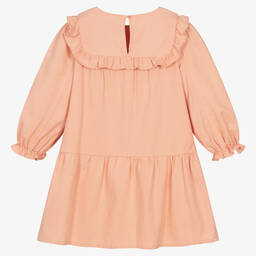 Stella McCartney Kids-Розовое хлопковое платье с вышивкой | Childrensalon Outlet