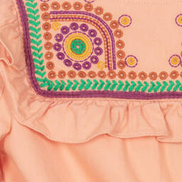 Stella McCartney Kids-Розовое хлопковое платье с вышивкой | Childrensalon Outlet
