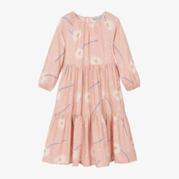 Stella McCartney Kids-Girls Pink Floral Midi Dress | Childrensalon Outlet