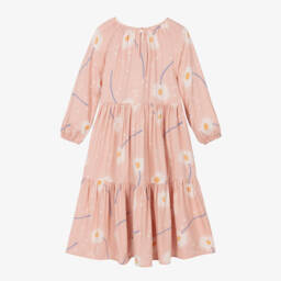 Stella McCartney Kids-Girls Pink Floral Midi Dress | Childrensalon Outlet