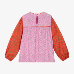Stella McCartney Kids-Girls Pink Floral Viscose Top | Childrensalon Outlet
