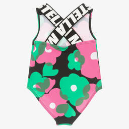 Stella McCartney Kids-Черно-зеленый купальник для девочек | Childrensalon Outlet