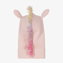 Stella McCartney Kids-Girls Pink Knitted Unicorn Balaclava | Childrensalon Outlet