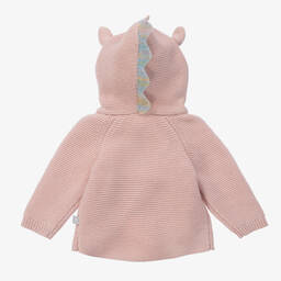 Stella McCartney Kids-Girls Pink Organic Cotton Hooded Cardigan | Childrensalon Outlet