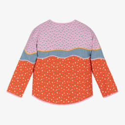 Stella McCartney Kids-جاكيت قطن لون أحمر وزهري للبنات | Childrensalon Outlet