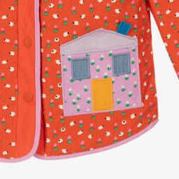 Stella McCartney Kids-جاكيت قطن لون أحمر وزهري للبنات | Childrensalon Outlet