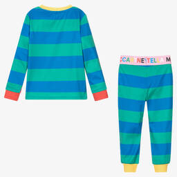 Stella McCartney Kids-Розовый топ и термоштанишки в красную полоску | Childrensalon Outlet