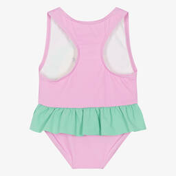 Stella McCartney Kids-Розовый купальник с морским коньком (UPF 50+) | Childrensalon Outlet