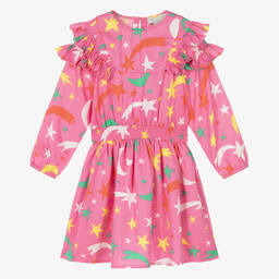 Stella McCartney Kids-Girls Pink Star Dress | Childrensalon Outlet