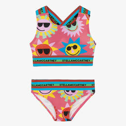 Stella McCartney Kids-Girls Pink Sun Bikini | Childrensalon Outlet