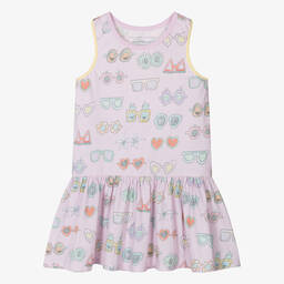 Stella McCartney Kids-Розовое платье из хлопкового джерси для девочек | Childrensalon Outlet