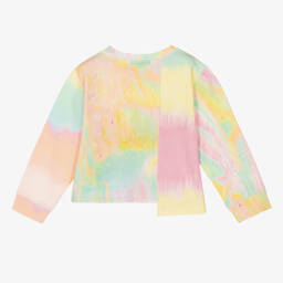 Stella McCartney Kids-Розовый свитшот с эффектом тай-дай для девочек | Childrensalon Outlet