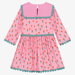 Stella McCartney Kids-Girls Pink Viscose Tulips Dress | Childrensalon Outlet