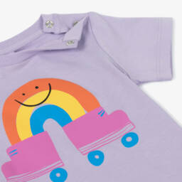 Stella McCartney Kids-Игривая лиловая футболка для девочек | Childrensalon Outlet