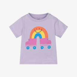 Stella McCartney Kids-Игривая лиловая футболка для девочек | Childrensalon Outlet