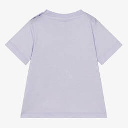 Stella McCartney Kids-Girls Purple Cotton Seahorse T-Shirt | Childrensalon Outlet