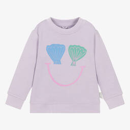 Stella McCartney Kids-Girls Purple Cotton Shell Sweatshirt | Childrensalon Outlet
