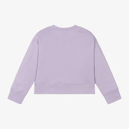 Stella McCartney Kids-Фиолетовый хлопковый свитшот с ракушками для девочек | Childrensalon Outlet