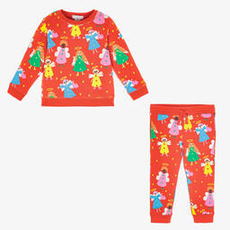 Stella McCartney Kids-Красный спортивный костюм с ангелами | Childrensalon Outlet