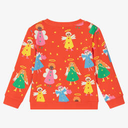 Stella McCartney Kids-Girls Red Festive Sweatshirt | Childrensalon Outlet