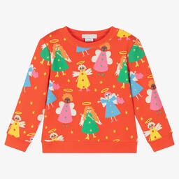 Stella McCartney Kids-Girls Red Festive Sweatshirt | Childrensalon Outlet