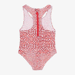 Stella McCartney Kids-مايو بطبعة قلوب لون أحمر للمراهقات (UPF50+) | Childrensalon Outlet