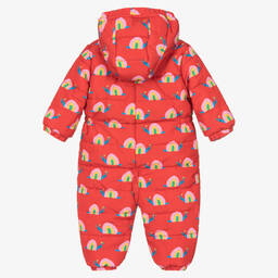 Stella McCartney Kids-Girls Red Padded Snail Snowsuit | Childrensalon Outlet
