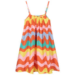 Stella McCartney Kids-Красное платье с зигзагом для девочек | Childrensalon Outlet