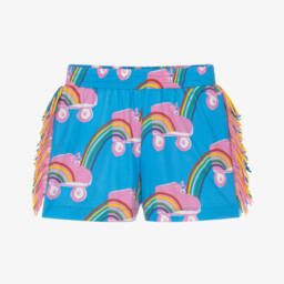 Stella McCartney Kids-Girls Roller Skating Blue Cotton Shorts | Childrensalon Outlet