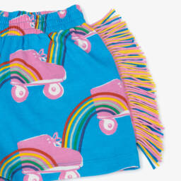 Stella McCartney Kids-Girls Roller Skating Blue Cotton Shorts | Childrensalon Outlet