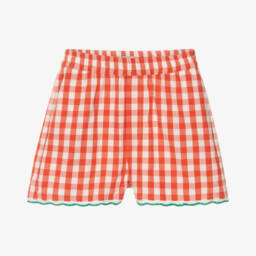 Stella McCartney Kids-Girls Scarlet Gingham Cotton Shorts | Childrensalon Outlet