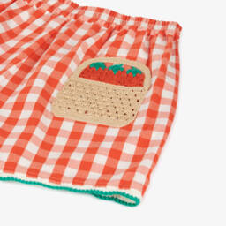 Stella McCartney Kids-Girls Scarlet Gingham Cotton Shorts | Childrensalon Outlet