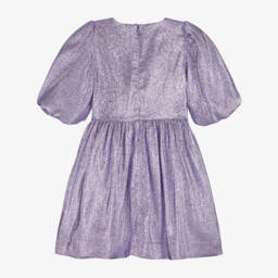 Stella McCartney Kids-Girls Shimmering Purple Lamé Dress | Childrensalon Outlet