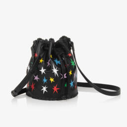 Stella McCartney Kids-Girls Starry Black Bucket Bag | Childrensalon Outlet