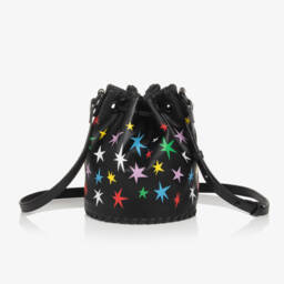 Stella McCartney Kids-Girls Starry Black Bucket Bag | Childrensalon Outlet