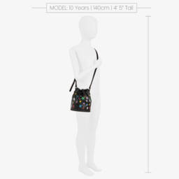 Stella McCartney Kids-Girls Starry Black Bucket Bag | Childrensalon Outlet