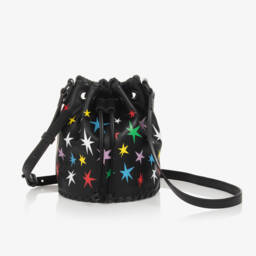 Stella McCartney Kids-Girls Starry Black Bucket Bag | Childrensalon Outlet