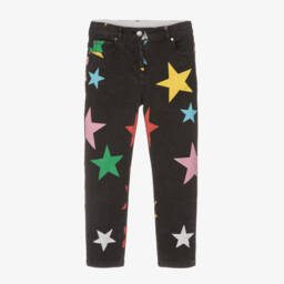 Stella McCartney Kids-Girls Starry Black Skinny Trousers | Childrensalon Outlet