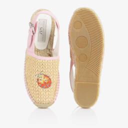 Stella McCartney Kids-Girls Straw & Pink Espadrilles | Childrensalon Outlet